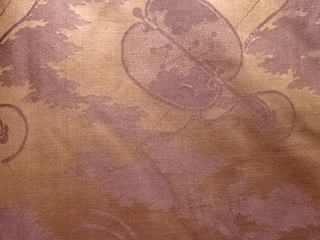 JAPANESE KIMONO / ANTIQUE MENS HAORI / SILK / DORO OSHIMA TSUMUGI / GUNBAI FAN &  (lining)